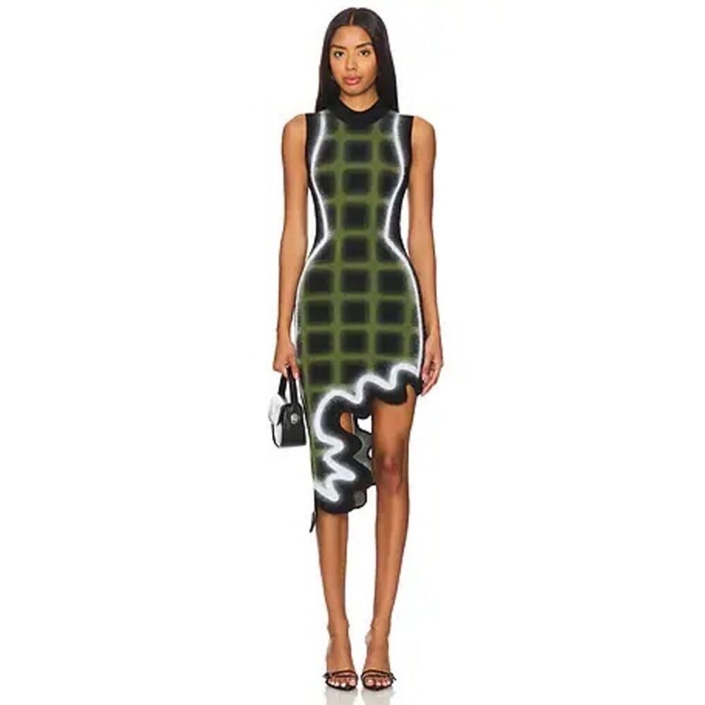 New PH5 Mia Wavy Plaid Dress XS